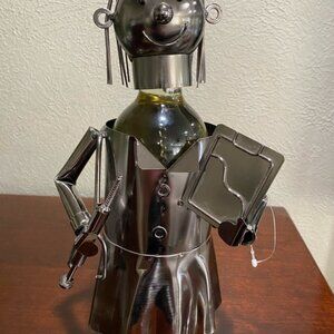 Metal Nurse Figure, Wine Bottle Holder